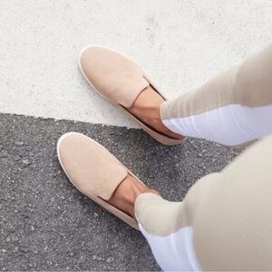 Birdies Tan Suede Slip Ons